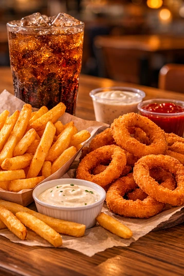 بطاطس مقلية ساخنة ومقرمشة من مطعم بروست الصفا في السعودية