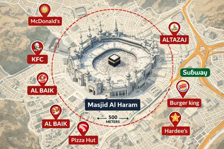 فرع مطعم البيك بالقرب من الحرم المكي في مكة