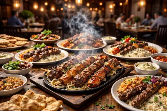 مشويات قريبة مني في مطعم محلي